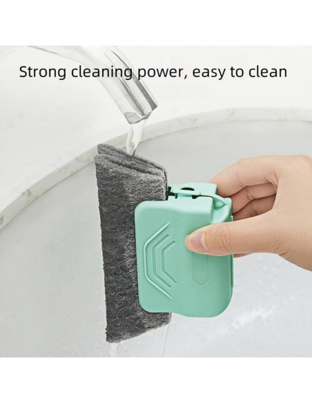 Limpiador de Rieles de Ventana PETUPS 2 Piezas Rosa y Gris