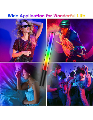 Varita de Luz LED RGB Leshiou P400S Portátil 2500K-6500K