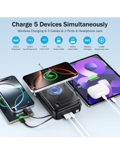 Radio de Emergencia Solar 22000mAh NOAA Cargador 20W 2