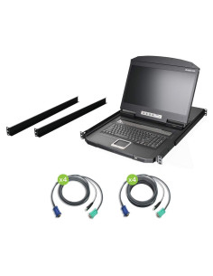 Consola KVM LCD IOGEAR GCL1908WKITU 18.5" 8 Puertos