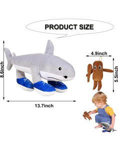 Peluche Tralalero Tung Tung Tung Sahur 34.9 cm - Brainrot 2