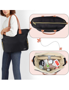 Bolsa de Viaje para Extractor de Leche Teamoy - Cuero PU, Negra 2