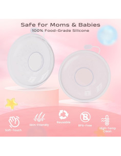 Recolectores de Leche Materna Silicona BPA Free 30ml - 2 Piezas 2