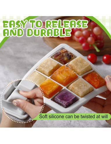 Contenedores de Almacenamiento de Alimentos para Bebés Rtteri - 6 Piezas Silicona Multicolor