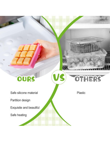 Contenedores de Almacenamiento de Alimentos para Bebés Rtteri - 6 Piezas Silicona Multicolor