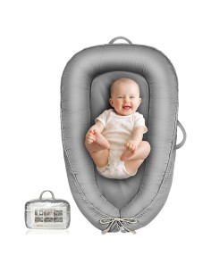 Cuna para Bebés Baobrava 100% Algodón Gris Brumoso 0-24 Meses