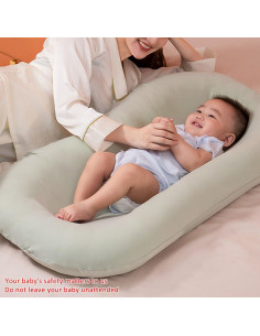 Cojín para Bebé Saanerueen Azul Suave y Lavable 0-12 Meses 2