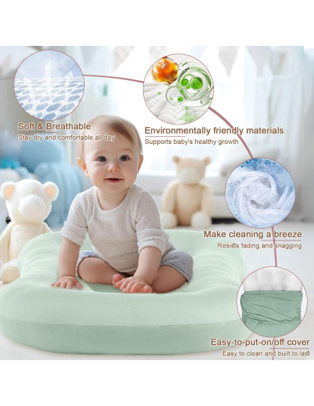 Cojín para Bebé Saanerueen Azul Suave y Lavable 0-12 Meses