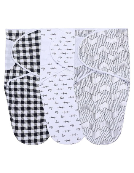 Envoltura de Swaddle Ajustable Sleepyturtle - 3 Piezas para Bebés 0-3 Meses