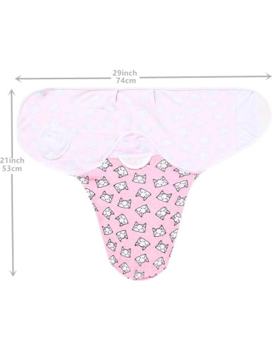 Envoltura de Swaddle Ajustable Sleepyturtle - 3 Piezas para Bebés 0-3 Meses