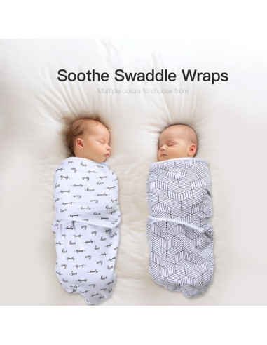 Envoltura de Swaddle Ajustable Sleepyturtle - 3 Piezas para Bebés 0-3 Meses