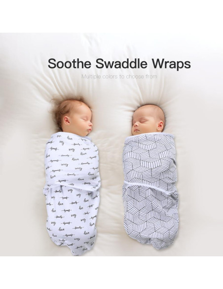 Envoltura de Swaddle Ajustable Sleepyturtle - 3 Piezas para Bebés 0-3 Meses