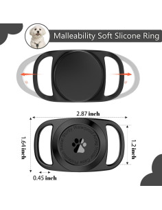 Soporte para Collar de Perro Airtag Tieuwant Negro 2