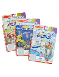 Almohadillas de Pegatinas Reutilizables PAW Patrol - 3 Pack