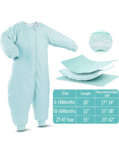 Saco de Sueño RESTCLOUD para Bebés 6-18 Meses Azul 2.5 TOG 2