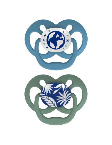 Chupete Dr. Brown's Advantage Azul 6-18m Brilla en la Oscuridad