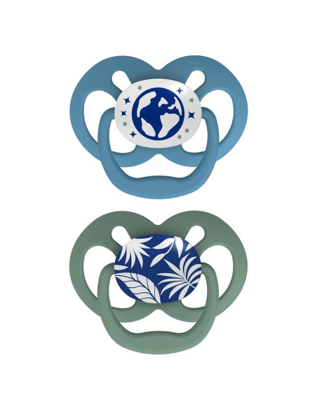 Chupete Dr. Brown's Advantage Azul 6-18m Brilla en la Oscuridad