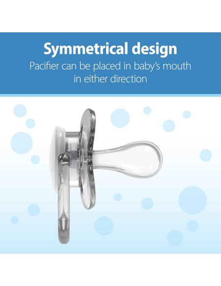 Chupete Dr. Brown's Advantage Azul 6-18m Brilla en la Oscuridad