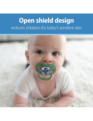 Chupete Dr. Brown's Advantage Azul 6-18m Brilla en la Oscuridad