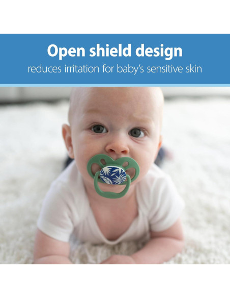 Chupete Dr. Brown's Advantage Azul 6-18m Brilla en la Oscuridad