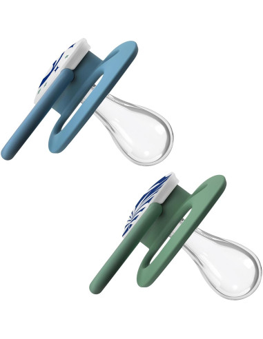 Chupete Dr. Brown's Advantage Azul 6-18m Brilla en la Oscuridad