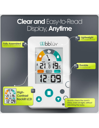 Termómetro Digital y Higrómetro bblüv Igr para Bebés