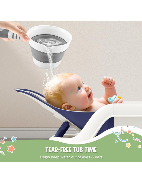 Bañera Reclinable para Bebés LAUJIA Azul 6-36 Meses Bañera Reclinable para Bebés LAUJIA Azul 6-36 Meses