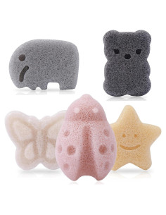 Esponjas de Baño Konjac para Bebés KECUCO - 5 Piezas