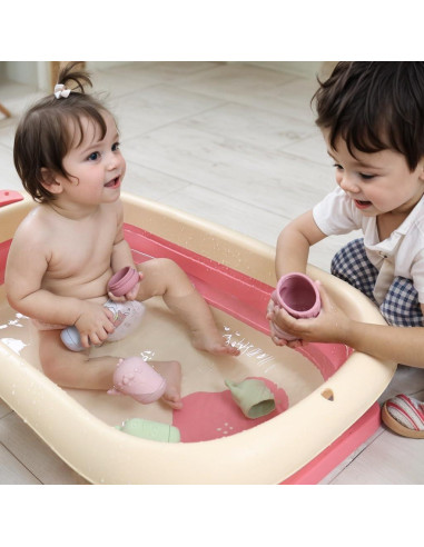 Juguetes de Baño de Silicona Ginbear - Pack de 4 Dino