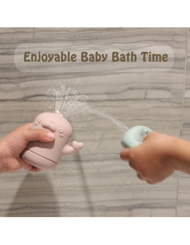 Juguetes de Baño de Silicona Ginbear - Pack de 4 Dino