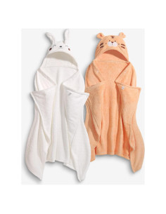 Toallas de Baño con Capucha WODHOY para Niños 2-Pack 127x81cm