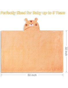 Toallas de Baño con Capucha WODHOY para Niños 2-Pack 127x81cm 2