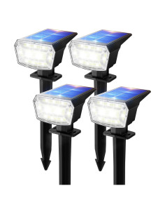 Luces Solares LED TECKNET 4 Pzs 59 LEDs IP65 Jardín