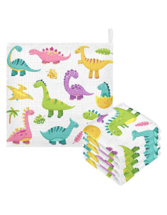 Toallitas de Muselina WIFIU Dinosaurio 30x30 cm 3 Piezas