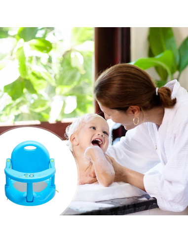 Asiento de Baño Antideslizante para Bebés 6-18 Meses Blanco