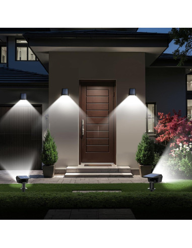 Luces Solares LED TECKNET 4 Pzs 59 LEDs IP65 Jardín