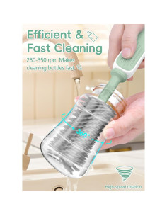 Limpiador Eléctrico de Botellas YASEW 2000 mAh Verde 2