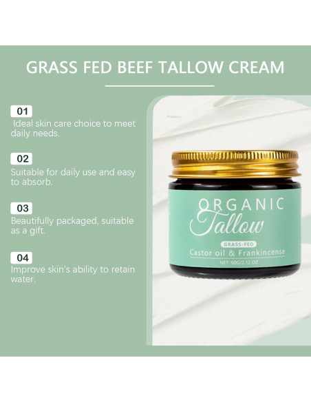 Crema Hidratante de Grasa de Res MaidLure con Aceite de Incienso y Ricino 159g