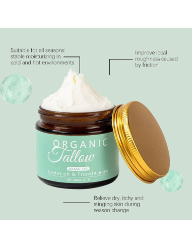 Crema Hidratante de Grasa de Res MaidLure con Aceite de Incienso y Ricino 159g