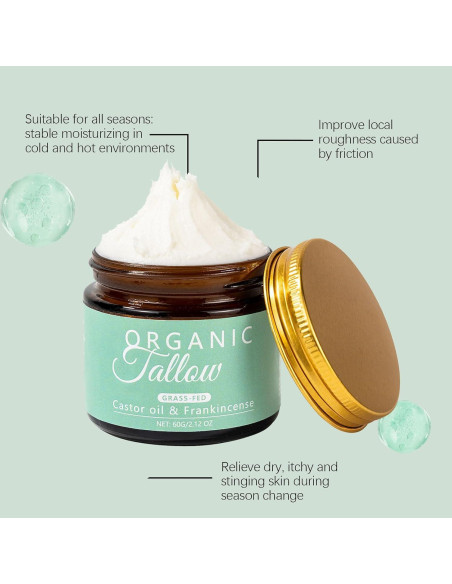 Crema Hidratante de Grasa de Res MaidLure con Aceite de Incienso y Ricino 159g