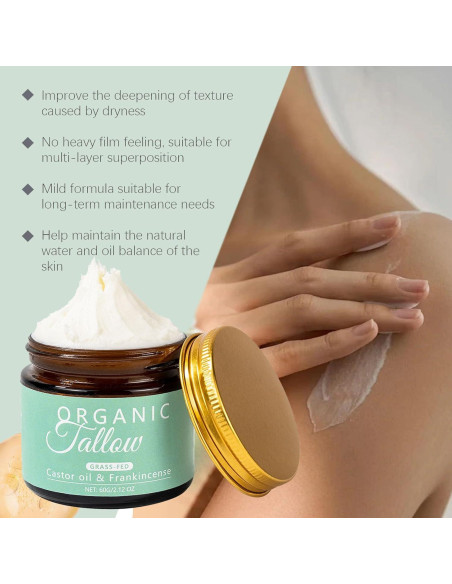 Crema Hidratante de Grasa de Res MaidLure con Aceite de Incienso y Ricino 159g