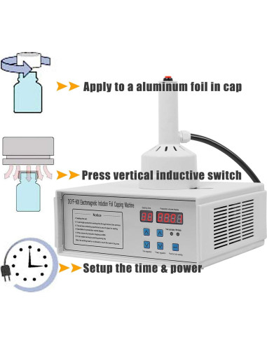 Sellador de Inducción Portátil AnEssOil 20-130mm 110V