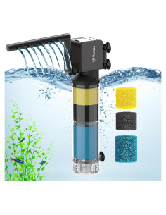 Filtro de Acuario Interno VCRAZE HCF-314F 20W 300GPH 3 Etapas