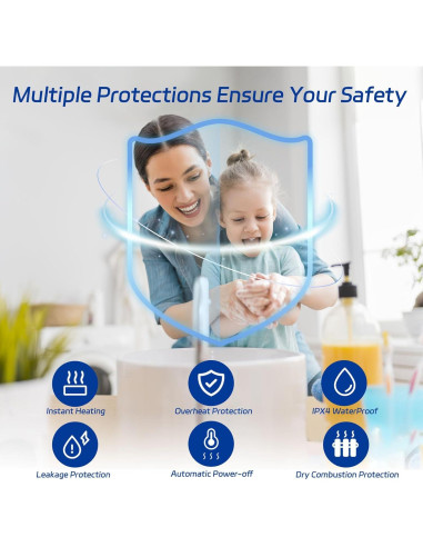 Calentador de Agua Eléctrico Sin Tanque 3000W xwdzswgs