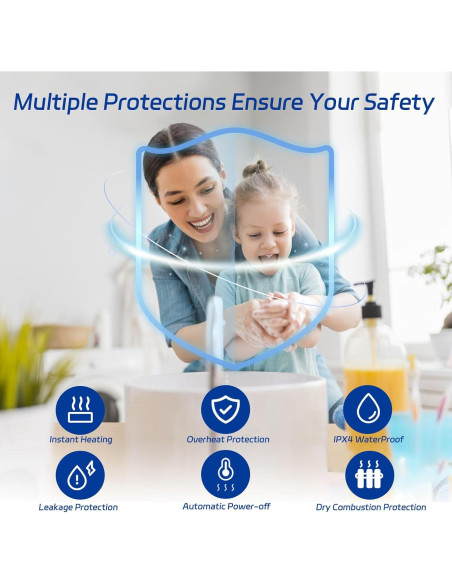 Calentador de Agua Eléctrico Sin Tanque 3000W xwdzswgs