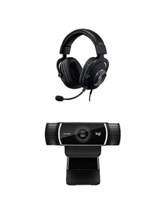 Auriculares Gaming Logitech G PRO X + Webcam C922x Full HD