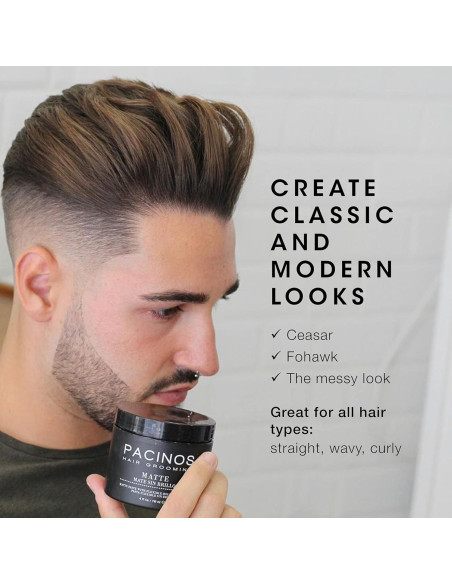 Pasta para Cabello Mate Pacinos 118 ml - Fijación Firme Sin Brillo