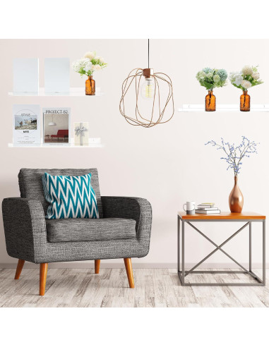 Estantes Flotantes Transparentes Kathfly 61 cm - 8 Piezas