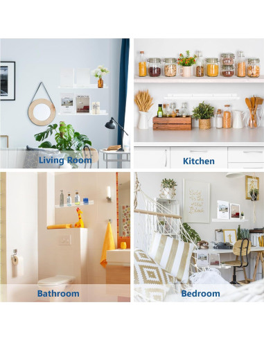 Estantes Flotantes Transparentes Kathfly 61 cm - 8 Piezas