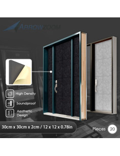 Paneles Acústicos Autoadhesivos Arrowzoom 20 Pack Marrón 30x30cm 2
